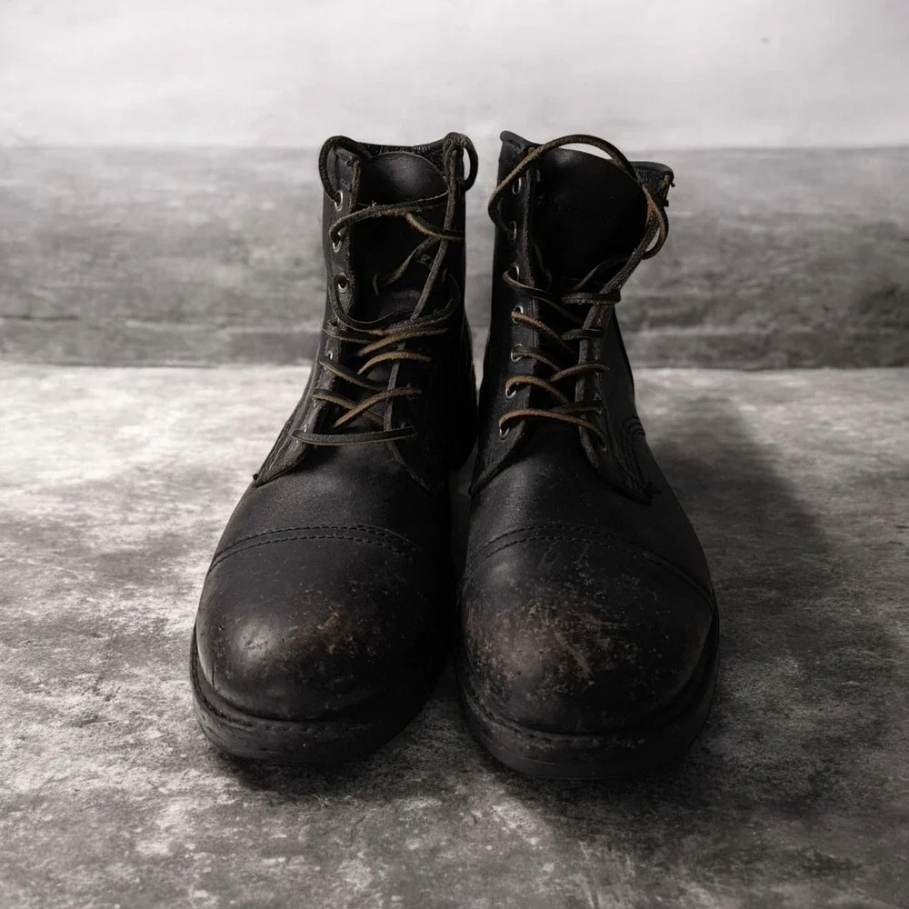 Frye 150th Anniversary Limited Edition Leather Cap Toe Boots Mens 9.5 Distressed